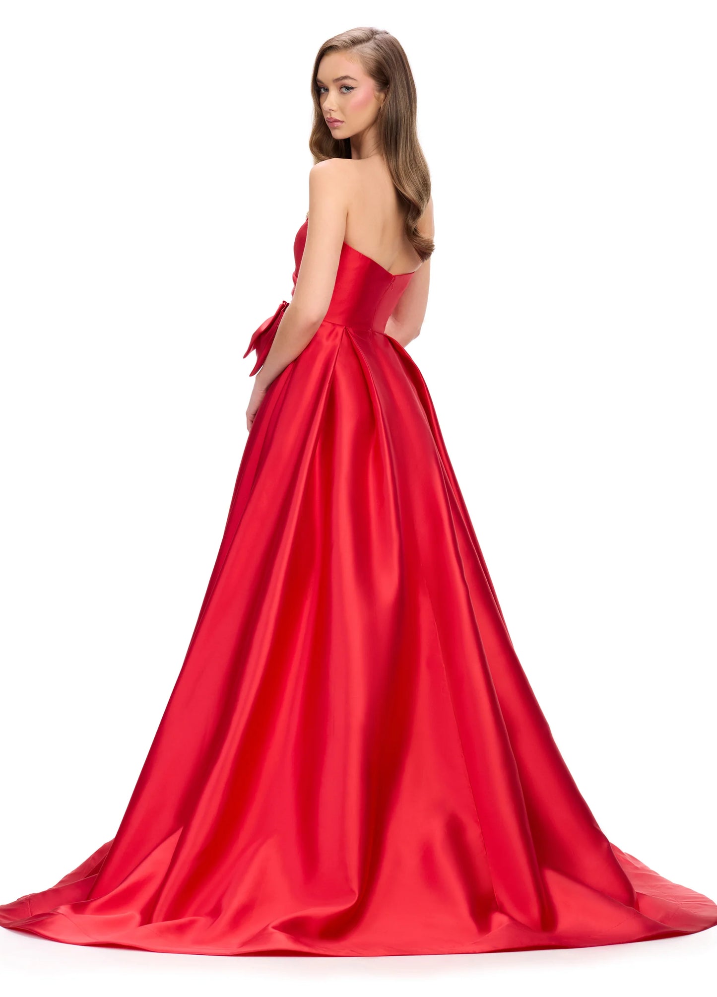 Expertly designed by Ashley Lauren, style 11770 strapless ballgown features a beautiful bow detail and sweetheart neckline. The perfect combination of elegance and style, this dress is a must-have for any formal occasion. Crafted with precision and attention to detail, it's sure to make you stand out.