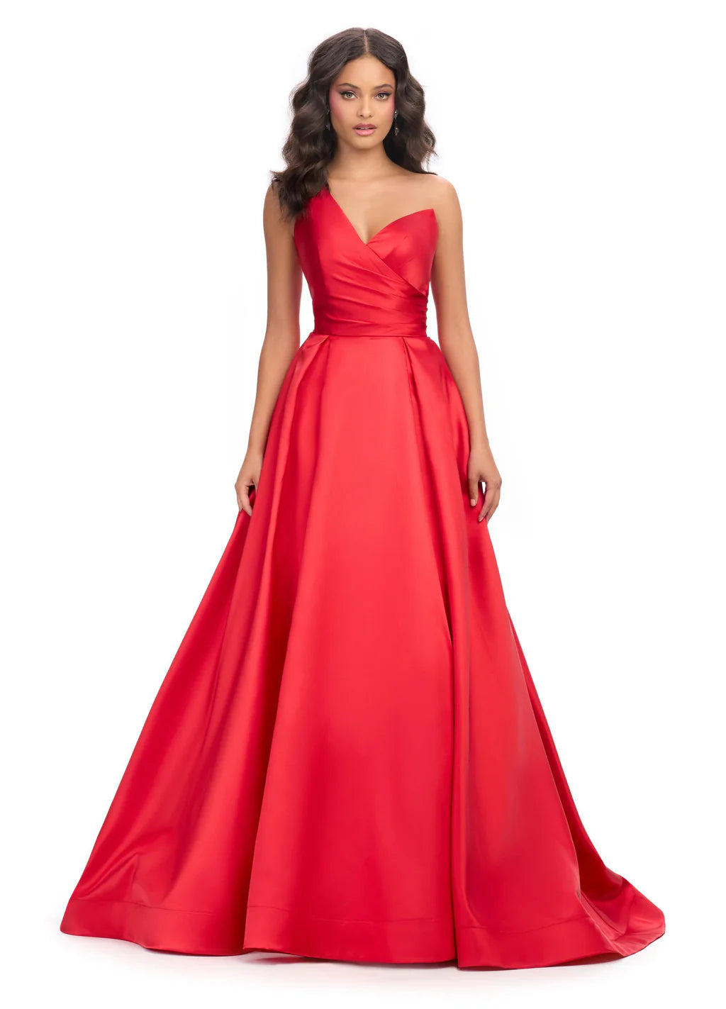 Indulge in pure luxury with our Ashley Lauren 11772 One Shoulder Ballgown Prom Dress. The sweetheart neckline and ruched bodice create a stunning silhouette, while the one-shoulder design adds a touch of drama. Perfect for a sophisticated evening event or special occasion. Elevate your style with this exclusive masterpiece.