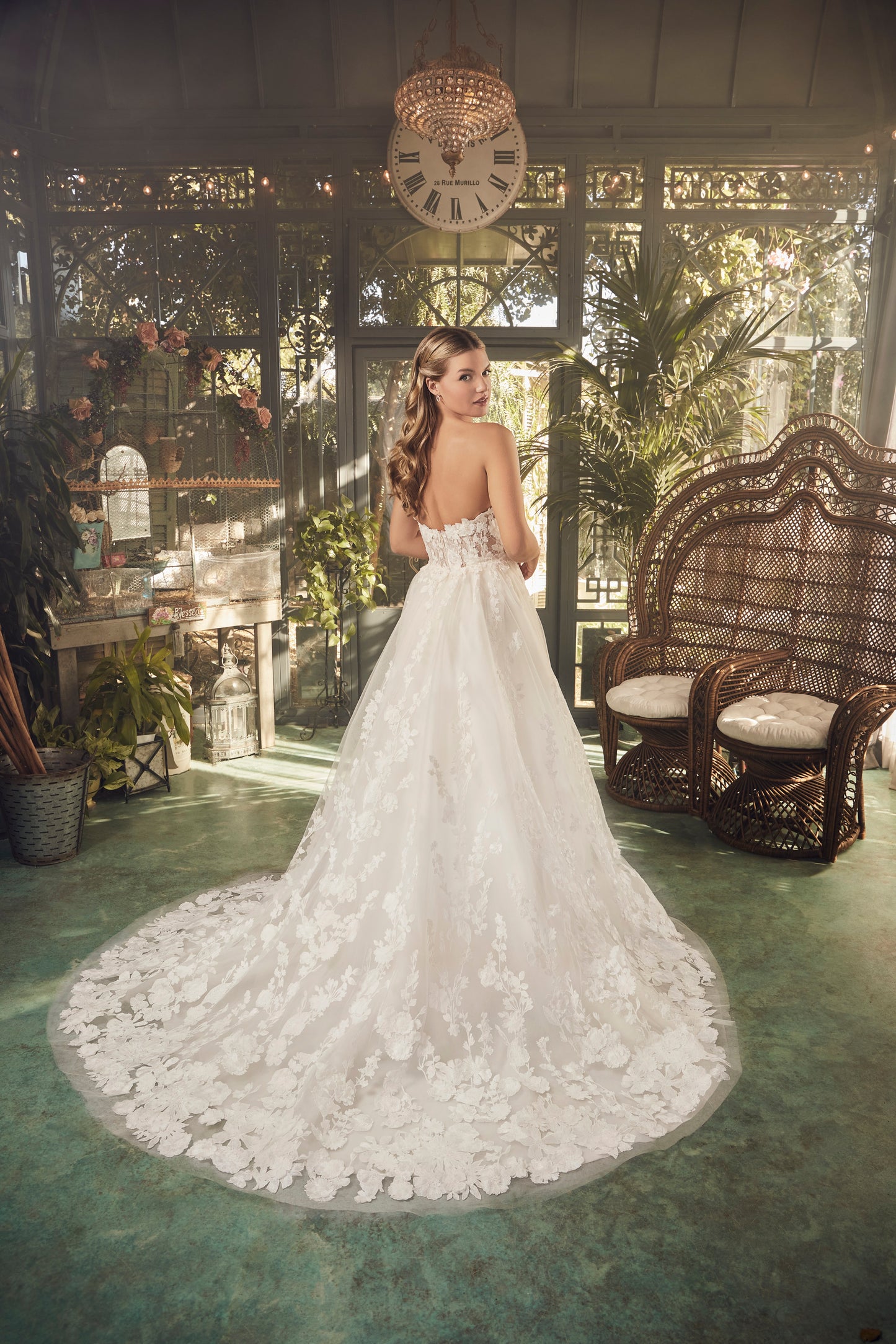 Elevate your bridal look with the Casablanca Bridal 2481 Convertible Lace Wedding Dress. This elegant design boasts a mermaid silhouette, A-line ball gown, and strapless neckline for a truly sophisticated and exclusive feel. The luxurious lace fabric adds a touch of romance, making you feel like a true masterpiece on your special day. Utterly feminine and beautifully tailored, Style 2481 Jolie by Casablanca Bridal is a timeless choice. This fit and flare silhouette is reimagined in Chantilly lace over perfe