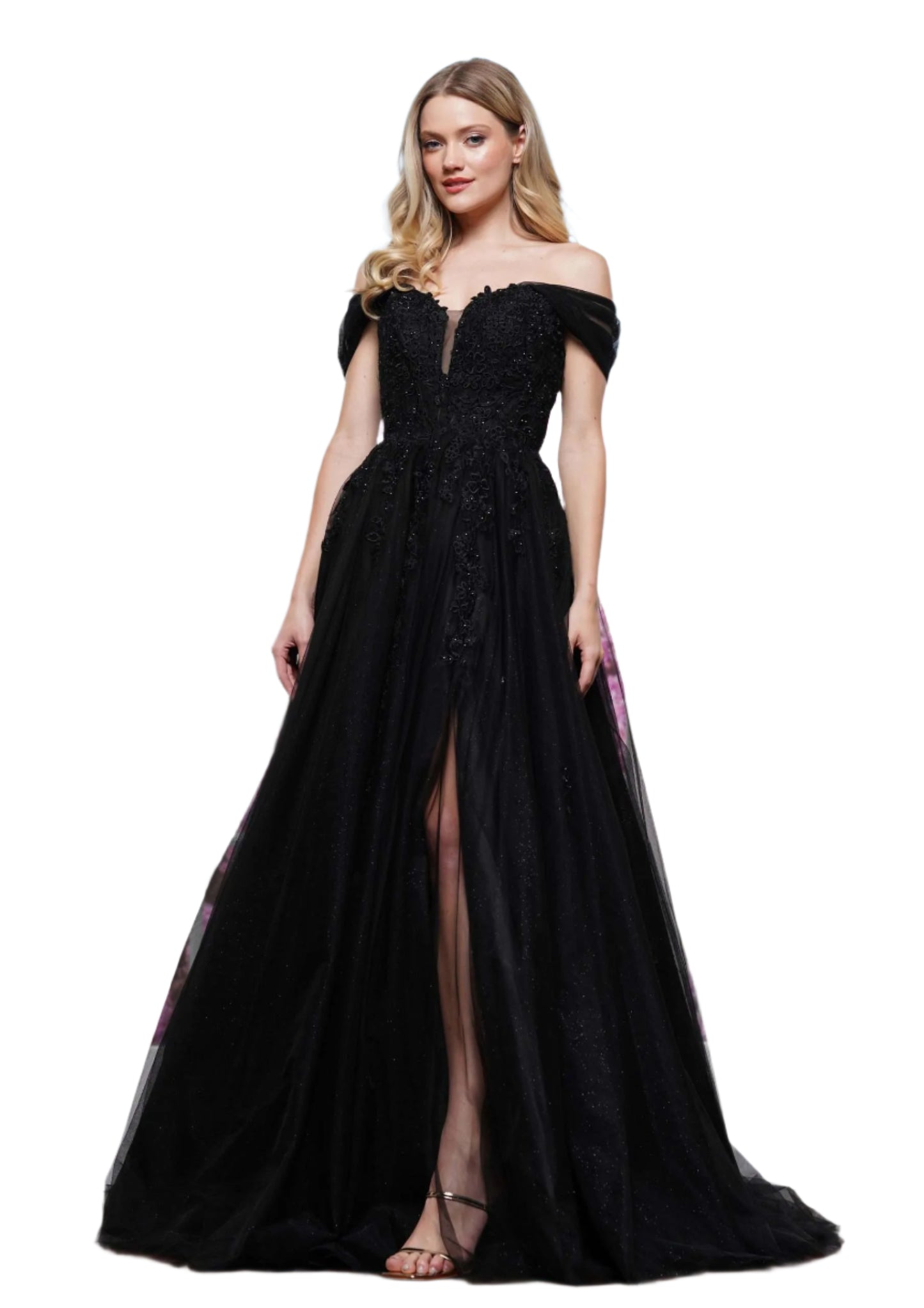 Elevate your elegance with the Colors Dress 3474 Shimmer Lace A Line Maxi Slit Lace Prom Dress. This exquisite gown features shimmering lace and a flattering A-line silhouette, perfect for any special occasion. Its elegant slit adds a touch of allure, making it a stunning choice for prom, pageants, and even bridal weddings.

Sizes: 2-24

Colors: Black, Red, White