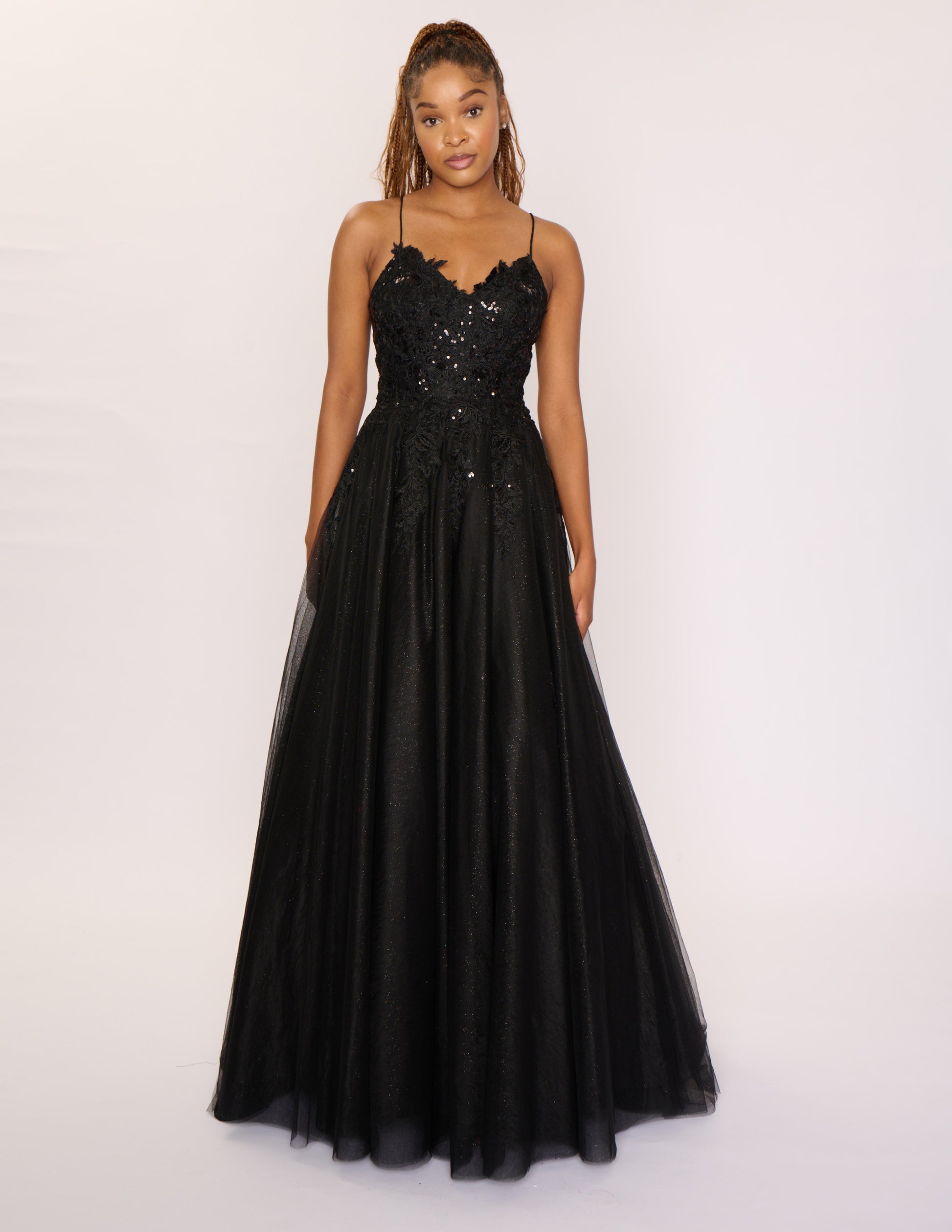 Expertly crafted by Nina Canacci, the 6624 Long A Line dress features a flattering corset bodice and a stunning backless design. The elegant train and A-line silhouette make it the perfect choice for prom, pageants, or any formal event. Elevate your style with this timeless and beautifully designed gown.

Sizes: 4-14

Colors: Black, Red, Light Blue