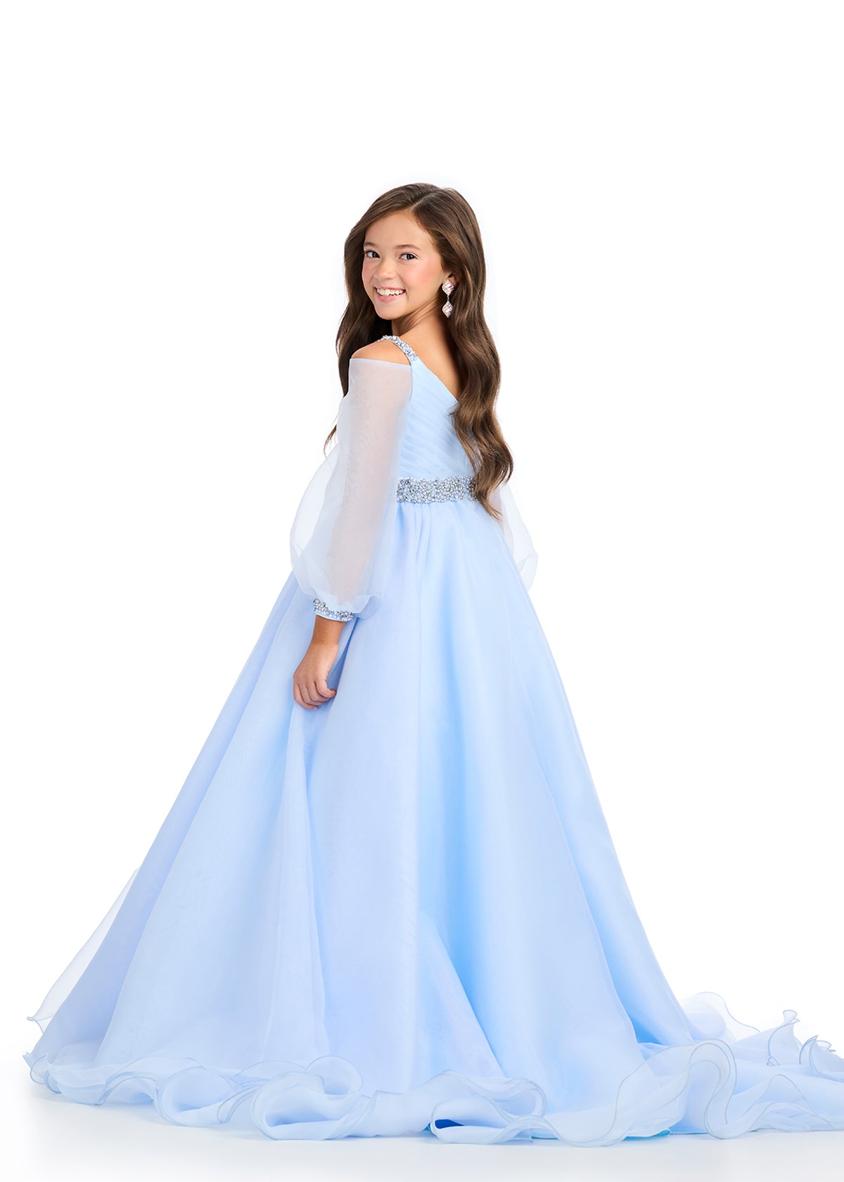 Expertly designed for pageants, formal events, and special occasions, the Ashley Lauren Girls 8273 Organza dress will make your little one feel like a true princess. Featuring a stunning long sleeve ballgown design, this dress is made from high-quality organza fabric and also features an elegant off the shoulder neckline. Give your child a look that will stand out and make them feel confident and beautiful.