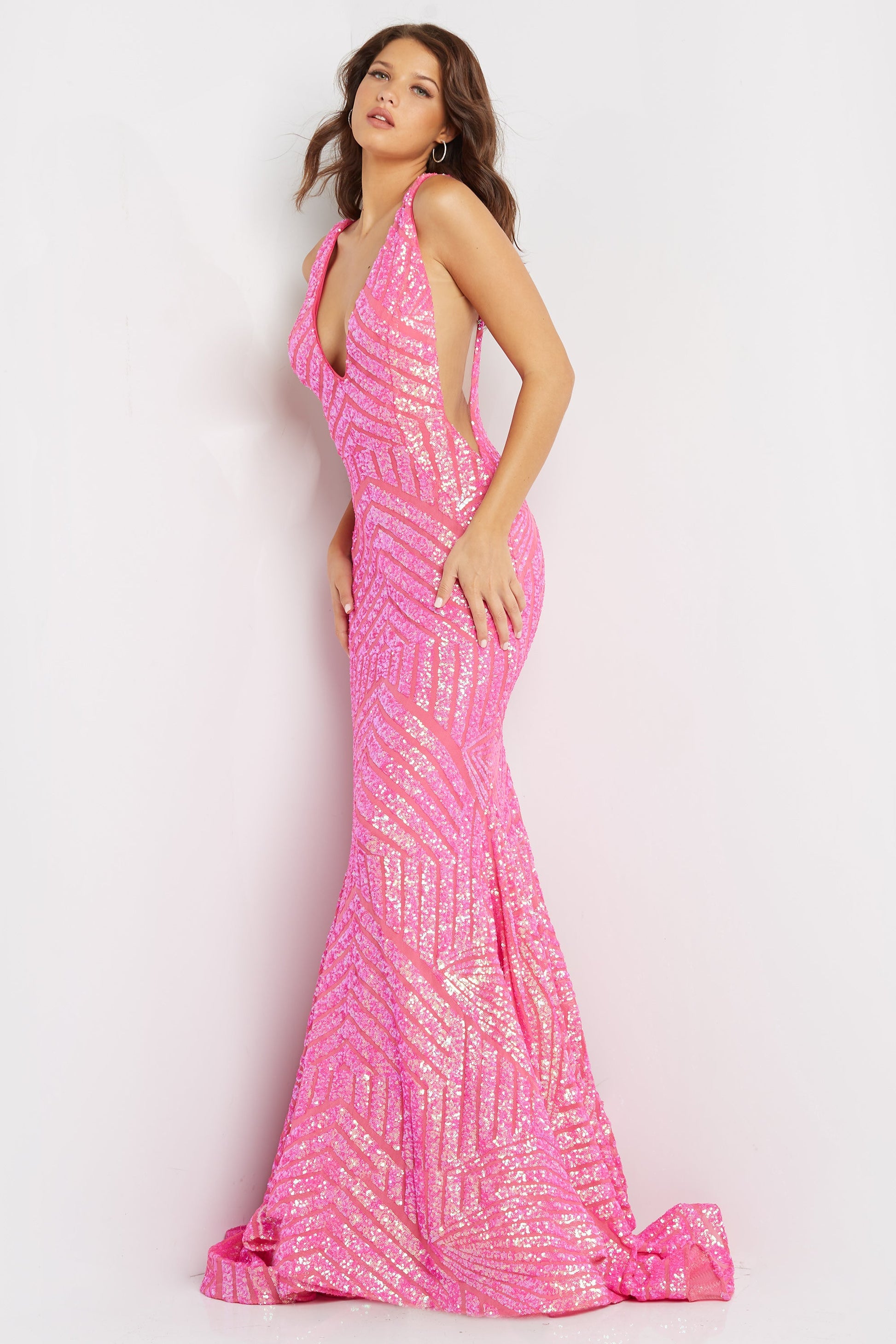 Jovani-59762-FUCHSIA-PROM-DRESS-SIDE-VIEW-PLUNGING-NECKLINE-MERMAID-LONG-TRAIN