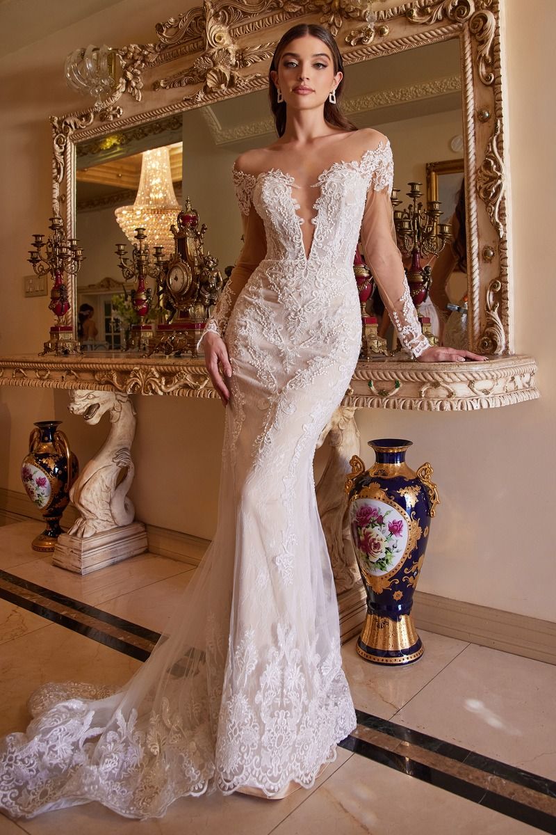 Andrea & Leo Couture A1022 Boho Lace Wedding Dress Long Sleeve Backless Cutout