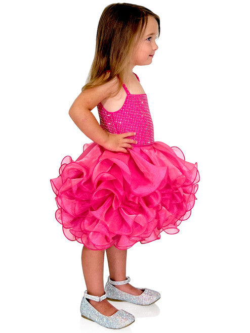 Enjoy dazzling elegance with Marc Defang 5144 Short Crystal Cupcake Pageant Dress. Showcasing gorgeous shimmer organza layered ruffle cupcake skirt, this dress is sure to make your little one feel like a royalty. Perfect for any special occasion, this beautiful gown is ideal for your baby or kids.  Sizes: 0M, 6M, 12M, 18M, 2T, 3T, 4T, 5T, 6T  Colors: Neon Green, Neon Pink