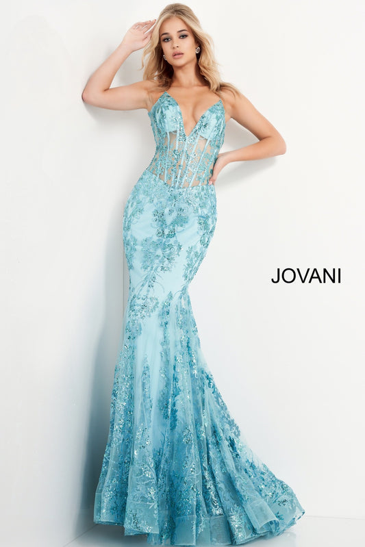 Jovani 3675 Long Prom Dress Sheer Corset Shimmer Mermaid Pageant Gown Embellished form fitting prom dress, floor length with slightly flare bottom, sheer bodice with boning, sleeveless, plunging neckline, spaghetti straps over shoulders, V back. Prom Dresses, Pink Prom Dresses, Corset Dresses, Illusion Dresses, Mermaid Prom Dresses, Sequin Prom Dresses, Sexy Prom Dresses, V Neck Prom Dresses, Long Prom Dresses, Blush Dresses Glass Slipper Formals