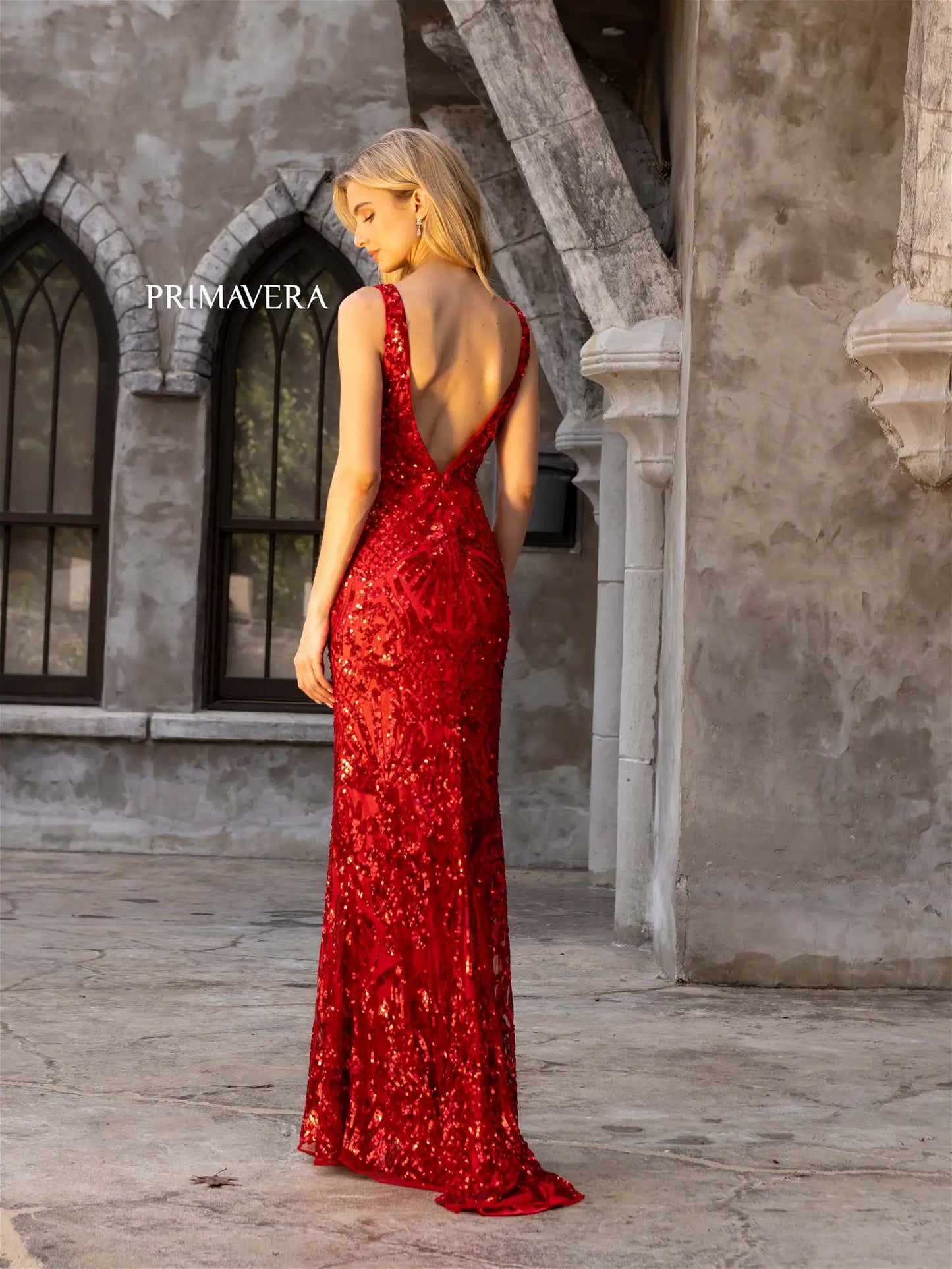 Primavera Couture 3908 Prom Dress Long Beaded Dress