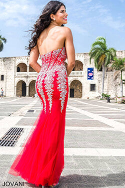 Jovani 5908 Sexy strapless mermaid prom dress evening gown 