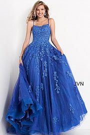 Jovani 06644 Long Lace Ball Gown Prom Dress Corset Sheer Pageant Gown