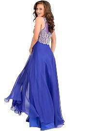 Jovani JVN48709 Size 6,10 Royal Blue Long A Line Evening Dress Embellished