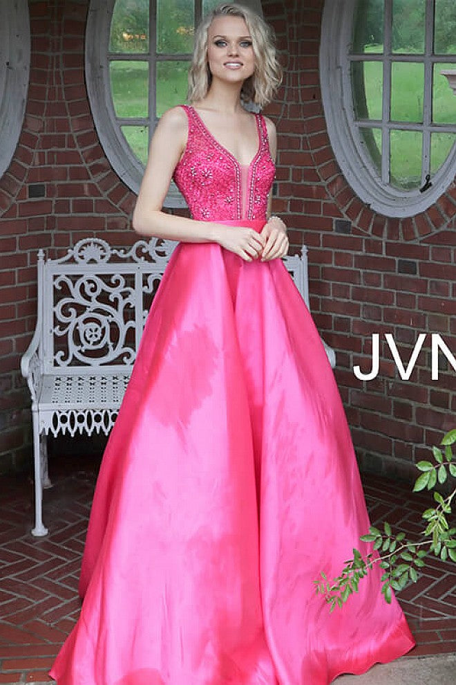 Jovani JVN67198 Sizes 6 Royal prom dress V neck A line evening gown Pockets