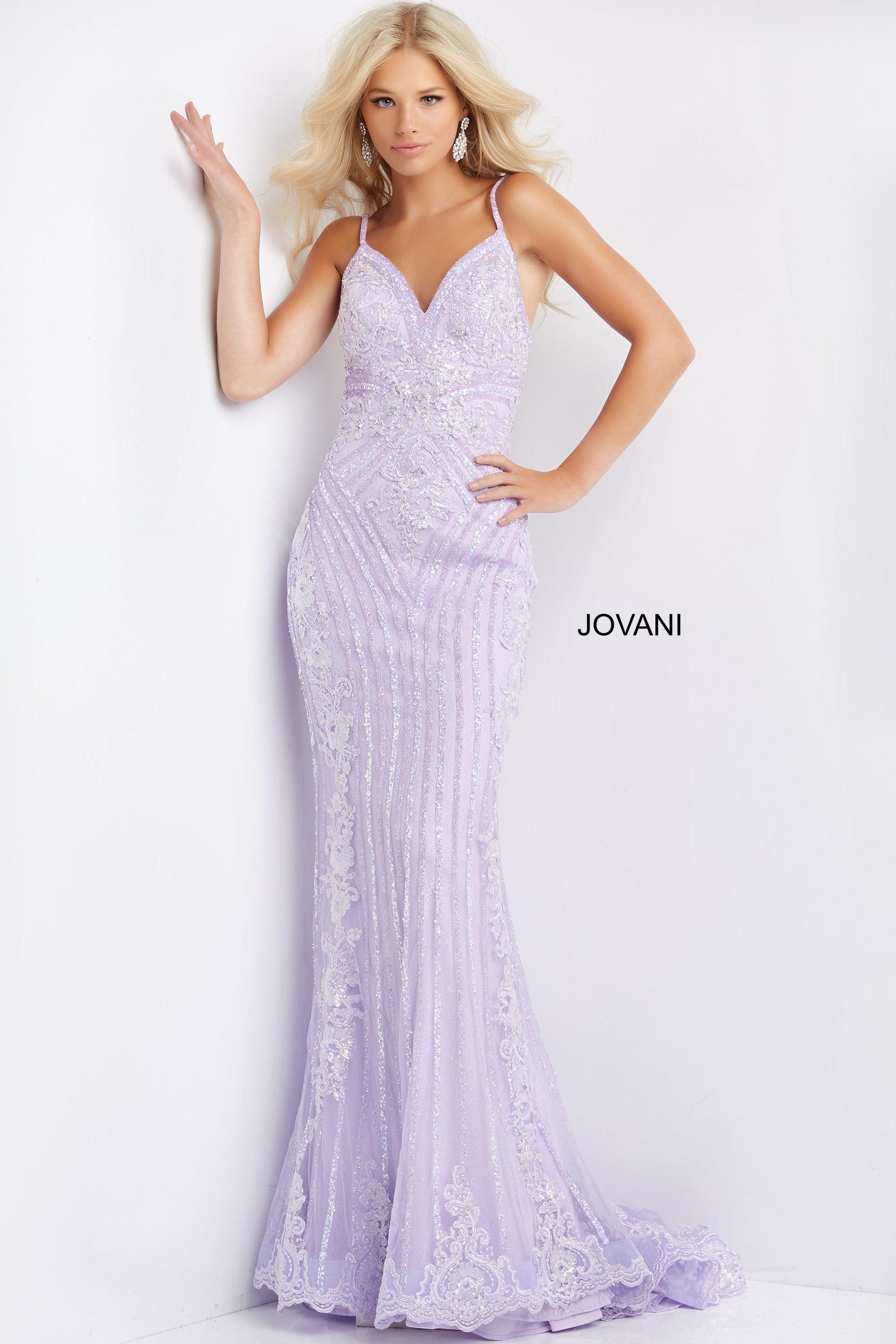 Jovani-05752-lilac-prom-dress-back-embellished-lace-column-dress-v-neckline-evening-gown