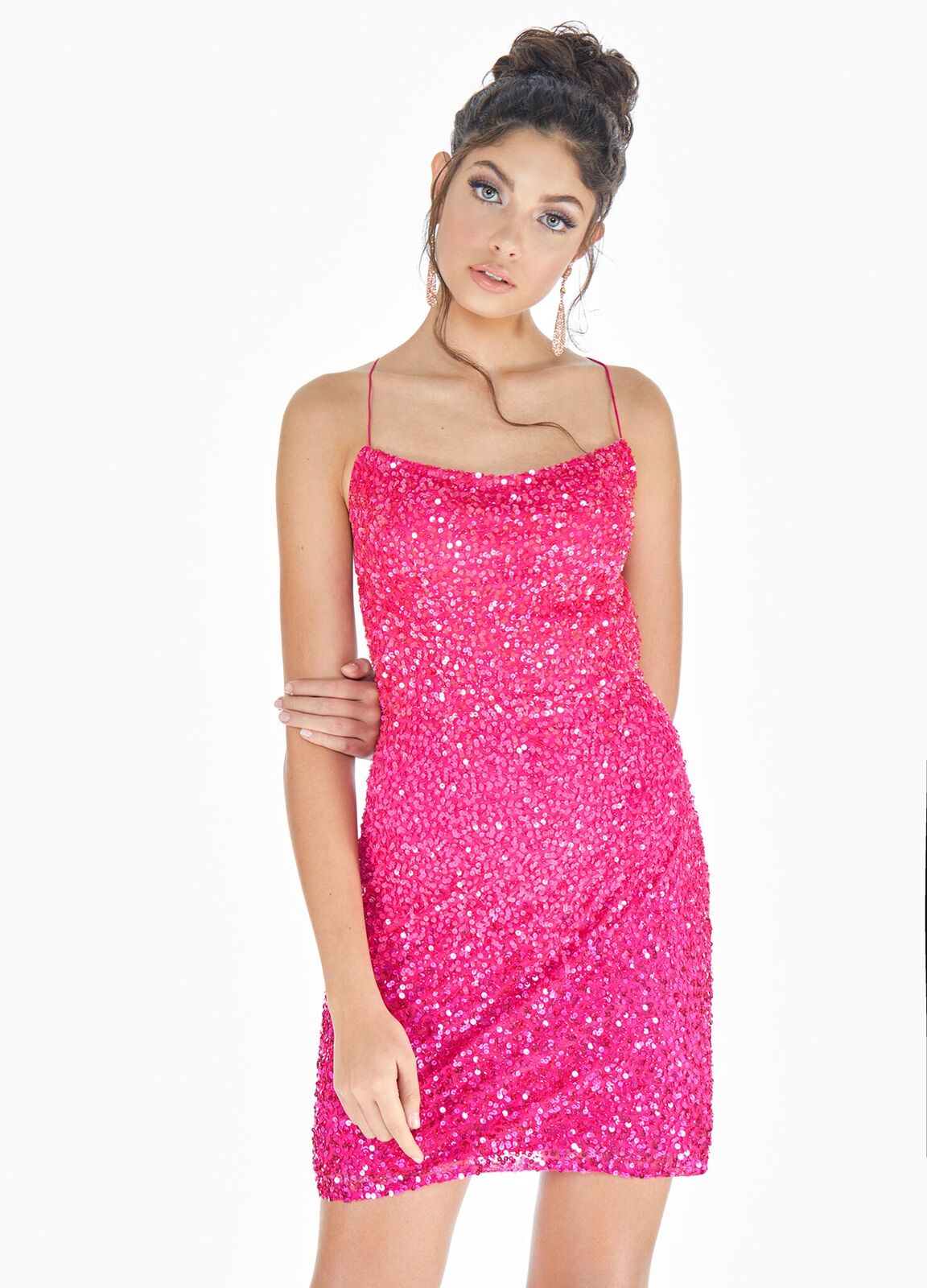 Ashley lauren 4293 fully beaded short cocktail homecoming dress with lace up back ombre beading criss cross tie open back pageant wear short prom dress 