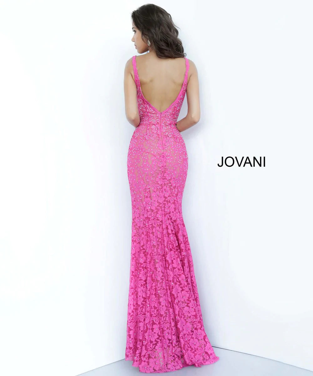 Jovani 48994 Fitted lace prom dress Pageant long gown Wedding dress Formal Evening Gown